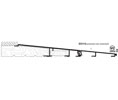 DraftSeal DS1212AOAK109 12-1/2” x 109” Sill Inswing with Fixed Oak Top - Extruded Aluminum Mill 