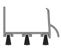 DraftSeal DS124W3175 31-3/4" Door Shoe PVC with Pile Insert - White