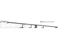 DraftSeal DS1312AVT109 13-1/2” x 109” Sill Inswing with Fixed Vinyl Top - Beige - Extruded Aluminum Mill 