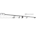 DraftSeal DS1312AHVT109 13-1/2” x 109” Sill Inswing with Fixed High Vinyl Top - Beige - Extruded Aluminum Mill 