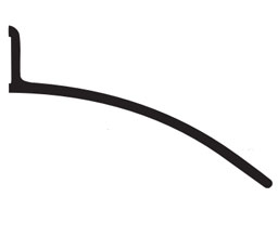 DraftSeal DS166C42 42" pc Overhead Rain Drip with Punched Holes for Mounting - Aluminum Clear Anodized