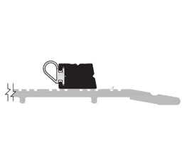 DraftSeal DS176AN144 3/8" x 5/8” x 147” Stop Strip Threshold with TPE (T) Insert - Extruded Aluminum Mill