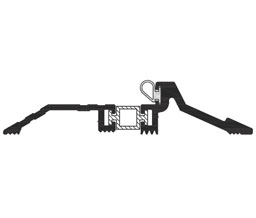 DraftSeal DS177X4TBA48 1/2” x 4-1/4” x 49" Thermally Broken Latching Panic Exit Threshold - Extruded Aluminum Mill