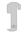 DraftSeal DS193GRAIN79M 79” Machined for Flushbolts Composite Astragal - Wood Grain 