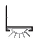 DraftSeal DS211AT144 144” Door Shoe with TPE Insert - Extruded Aluminum Mill 