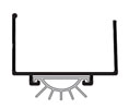 DraftSeal DS217AT36 36” Door Shoe with TPE Insert - Extruded Aluminum Mill