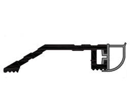 DraftSeal DS222AV36 36.5” Bumper Threshold with Grey Vinyl Insert - Extruded Aluminum Mill