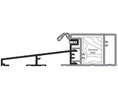 DraftSeal DS2558AVB150 150" Sill Outswing for 4-9/16” Jamb with PVC Interior Threshold and 1 Wood Insert - Brown - Extruded Aluminum Mill 