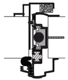 DraftSeal DS2758AVT351516CUT 35-15/16” DS1 Storm Sill Outswing for 6-9/16” Jamb with PVC Interior Threshold - Extruded Aluminum Mill