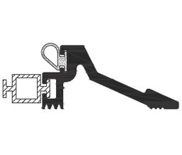 DraftSeal DS275TBAN72 7/8” x 2-13/32” x 73" Thermally Broken Threshold Component with TPE (T) Insert - Extruded Aluminum Mill