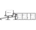 DraftSeal DS2858AVB150 150" Sill Outswing for 7-1/4” Jamb with PVC Interior Threshold and 3 Wood Inserts - Brown - Extruded Aluminum Mill 