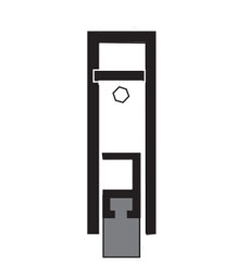 DraftSeal DS335CN32 32" Surface Mounted Automatic Door Bottom with Neoprene Insert - Extruded Aluminum Clear Anodized