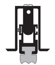 DraftSeal DS342AN30 30" Mortise Mounted Automatic Door Bottom with Neoprene Insert - Extruded Aluminum Mill