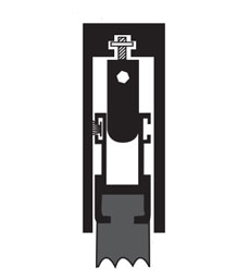 DraftSeal DS343CN36 36" Surface Mounted Automatic Door Bottom with Black Neoprene Insert - Extruded Aluminum Mill