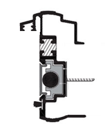 DraftSeal DS348WTB96N 96" Thermally Broken Inswing Locking Astragal - White Painted
