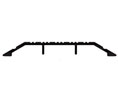 DraftSeal DS400A36 1/2” (12.7mm) Rise x 4" x 36.5" Threshold - Extruded Aluminum Mill