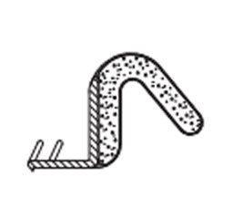 DraftSeal DS421B 84" Kerf Inserted “Foam-Tight” Jamb Weatherseal - Brown