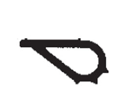 DraftSeal DS44D 84" Santoprene® Adhesive-Backed Fire / Smoke Rated Gasket for Hollow Metal Door & Metal Frame - Bronze