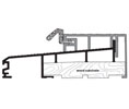 DraftSeal DS457AVBL150 4-5/8" x 150" Sill Outswing with Interior Fixed Vinyl Top - Black - Extruded Aluminum Mill 