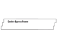 DraftSeal DS5007SS 12" Double Egress Frame Flat Threshold - Stainless Steel 
