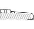 DraftSeal DS512AHVT109 109” Sill Inswing with High Vinyl Top - Tan - Extruded Aluminum Mill 