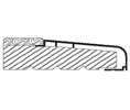 DraftSeal DS512AOAK109 5-1/2” x 109” Sill Inswing with Fixed Oak Top - Extruded Aluminum Mill 