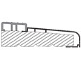 DraftSeal DS512AVBL109 109” Sill Inswing with Vinyl Top - Black - Extruded Aluminum Mill 