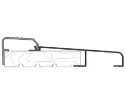 DraftSeal DS538AVT98 5-3/8" x 98" Sill Inswing with Fixed Vinyl Top - Extruded Aluminum Mill