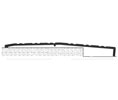 DraftSeal DS605A108 1/2” x 6" x 110" Ramp Threshold - Extruded Aluminum Mill 