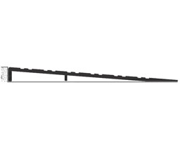 DraftSeal DS606A72 1/2” x 6" x 73" Ramp Threshold - Extruded Aluminum Mill