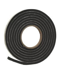 DraftSeal DS74-25 5/16” x 3/4”x 25 ft Open Cell Polyurethane A/B Tape - Black