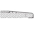 DraftSeal DS612DOAK109 6-1/2” x 109” Sill Inswing with Fixed Oak Top - Bronze Anodized 