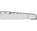 DraftSeal DS612AVBL109 109” Sill Inswing with Fixed Vinyl Top - Black - Extruded Aluminum Mill 