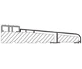 DraftSeal DS712AHVT109 109” Sill Inswing with Fixed High Vinyl Top - Tan - Extruded Aluminum Mill 
