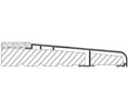DraftSeal DS712AOAK109 7-1/2” x 109” Sill Inswing with Fixed Oak Top - Extruded Aluminum Mill 