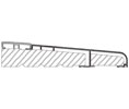 DraftSeal DS712AVBL109 7-1/2” x 109.5" Sill Inswing with Fixed Vinyl Top - Black - Extruded Aluminum Mill 