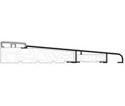 DraftSeal DS812DVBL109 8-1/2” x 109” Sill Inswing with Vinyl Top - Black - Bronze Anodized