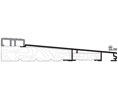 DraftSeal DS814AHVT109 109” Sill Inswing with Fixed High Vinyl Top - Tan - Extruded Aluminum Mill 