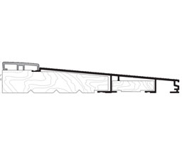 DraftSeal DS814DVBL109 109” Sill Inswing with Fixed Vinyl Top - Black - Bronze Anodized