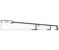 DraftSeal DS814AVT109 109” Sill Inswing with Fixed Vinyl Top - Tan - Extruded Aluminum Mill 