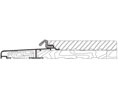 DraftSeal DS795AOAKW150 8"- 9-3/8” x 12.5 ft Sill Outswing with Interior Oak Top - Extruded Aluminum Mill 