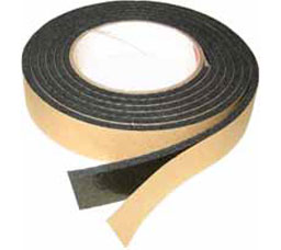 DraftSeal DS866R 3/8” x 3/8” x 10 ft Neoprene Closed Cell Sponge A/B Weatherseal Tape - Black