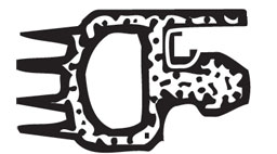 DraftSeal DSV04G 18" Cold Temperature Replacement Vinyl Insert for DS104 Series Hollow Bulb Door Weatherseal - Grey