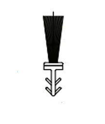 DraftSeal DSP108-50BL 1/2” Kerf Inserted Black Fin-Pile Weatherseal