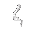Draftseal DS428BL97, Cut to 82" Black Extended Reach Kerf Inserted Jamb Weatherseal