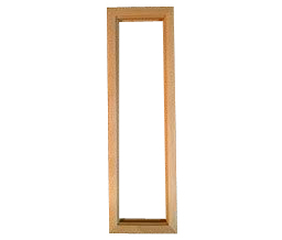 E-ZEE DL BS4 10x20 Basswood - 1-3/4" Door Thickness - Without Glass - 10" x 20" Single Doorlite