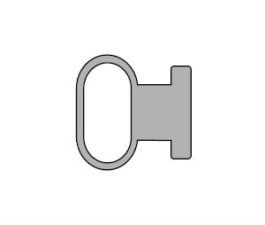 Pemko E121BL 28" Replacement Neoprene - Black