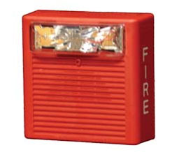 Eaton ASWP24MCWHFR Wheelock Weatherproof Audible Horn Strobe  - Wall Mount - Red