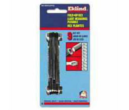 Eklind 269-20912 Eklind® Tool Inch Fold-Up Hex Key Sets - 9 per fold-up - Short Length Group