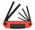 Eklind 269-25611 Eklind® Tool Ergo-Fold Hex Key Sets - Red Handle Color - 6 per set